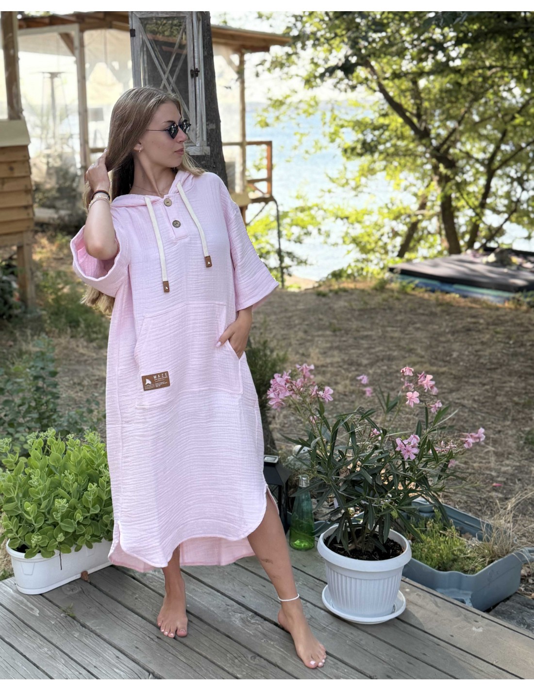 ПОНЧО MAZE STYLE PINK